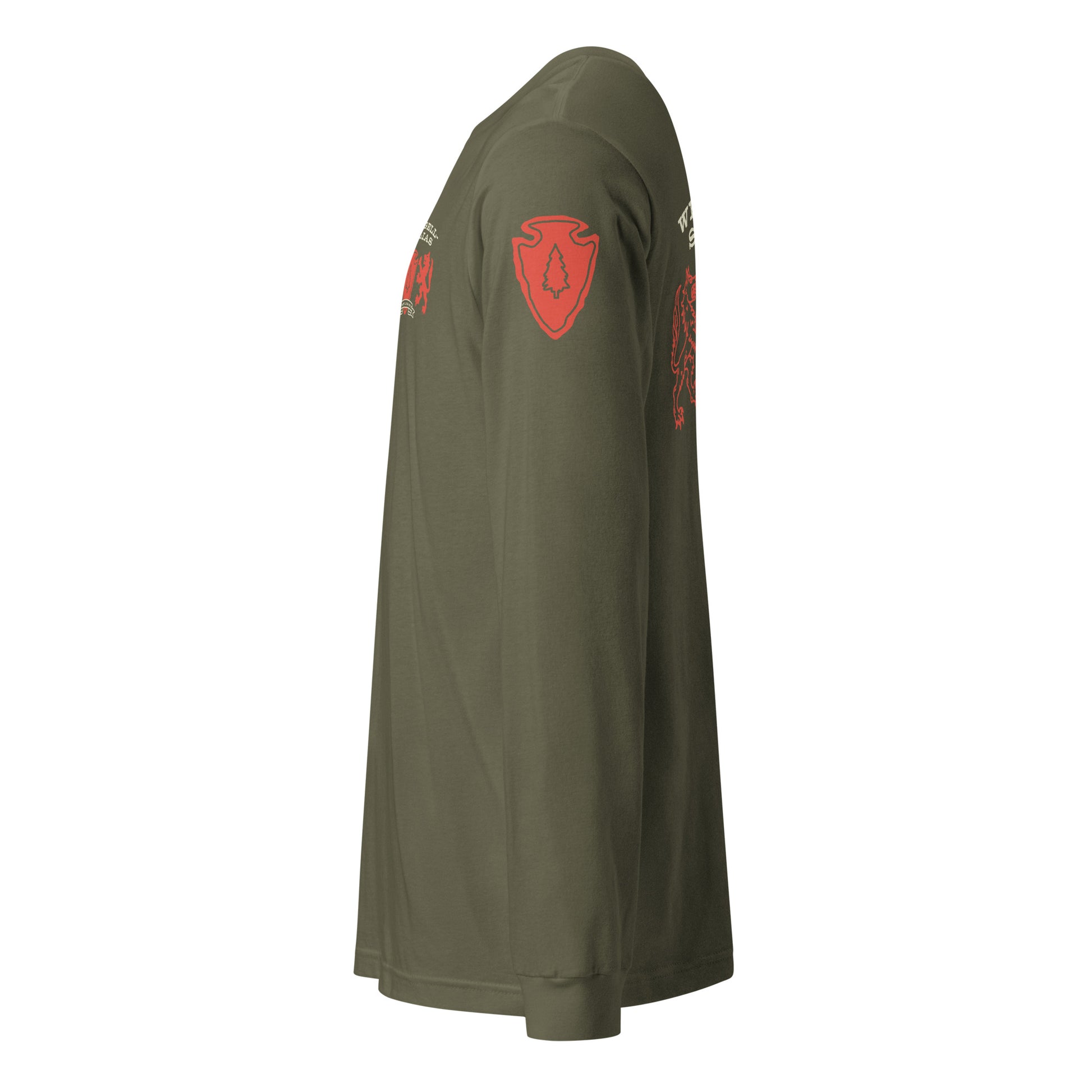 Wrangell St Elias National Park Heraldry Long Sleeve Shirt Green Side
