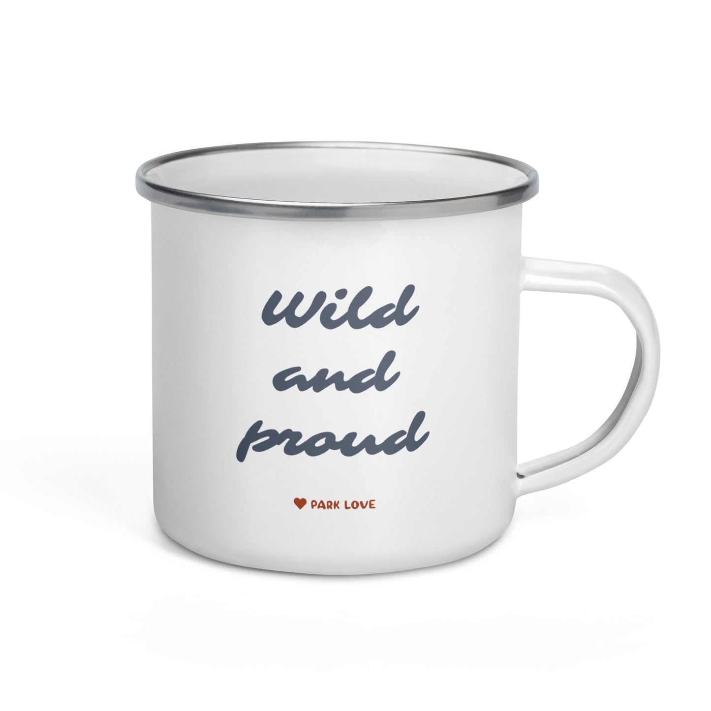 Yellowstone National Park Heraldry Enamel Camp Mug Back