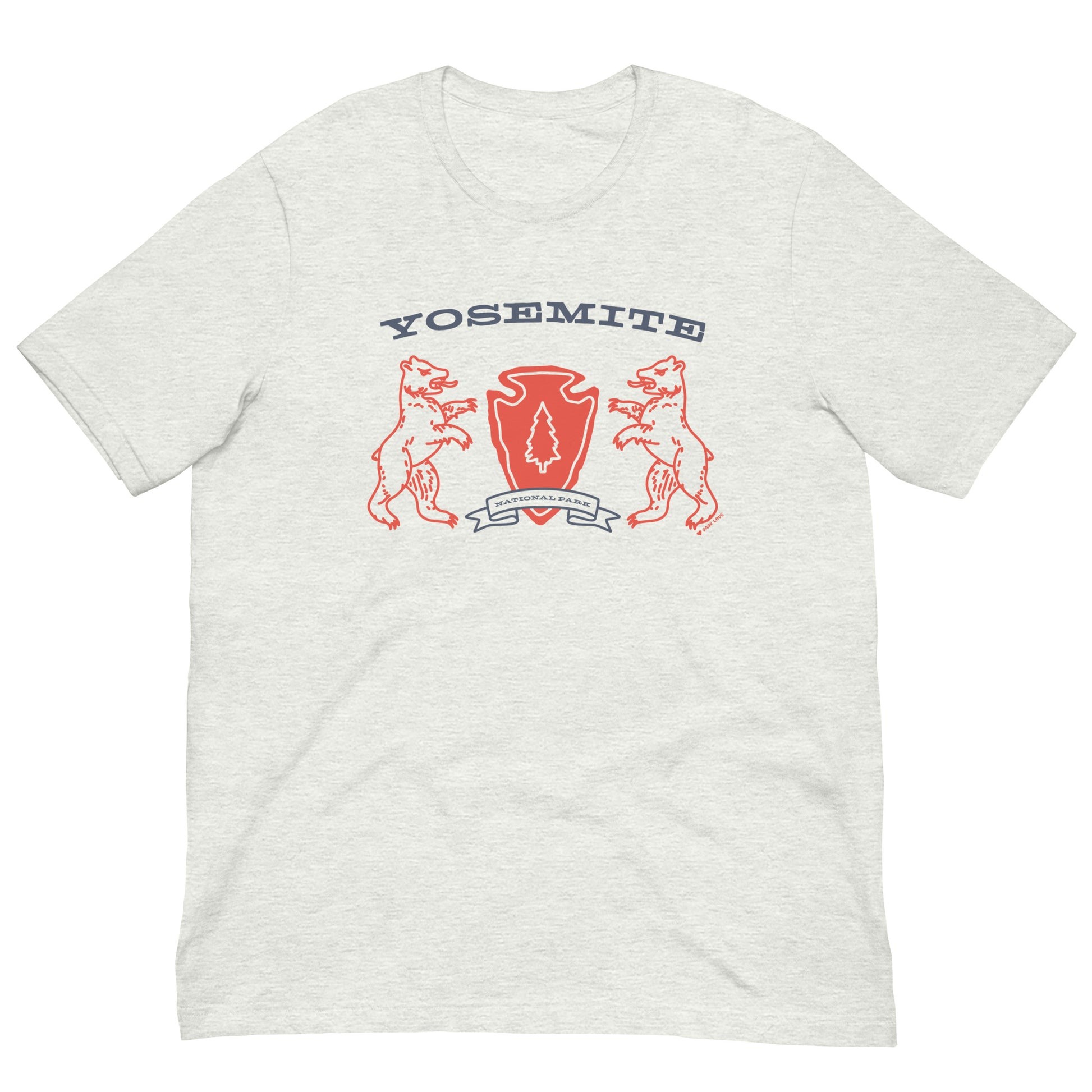 Yosemite National Park Heraldry Arrowhead Tee Shirt Gray