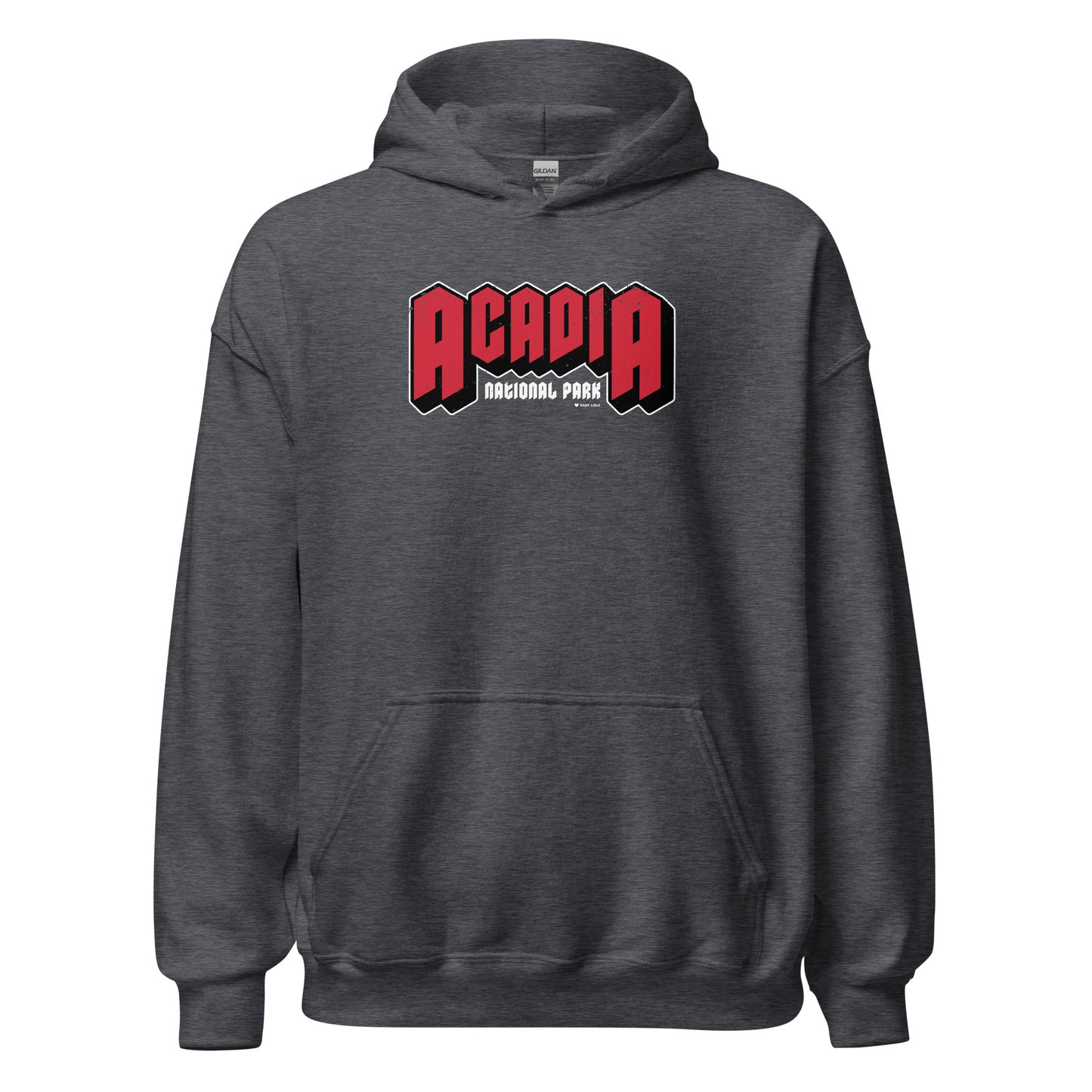 Acadia National Park Hoodie Gray Front