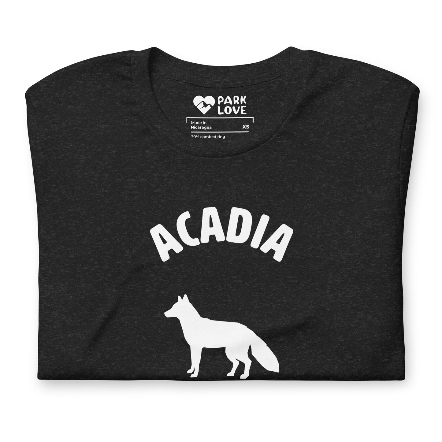 Acadia National Park Mascot Tee Shirt Black Folded