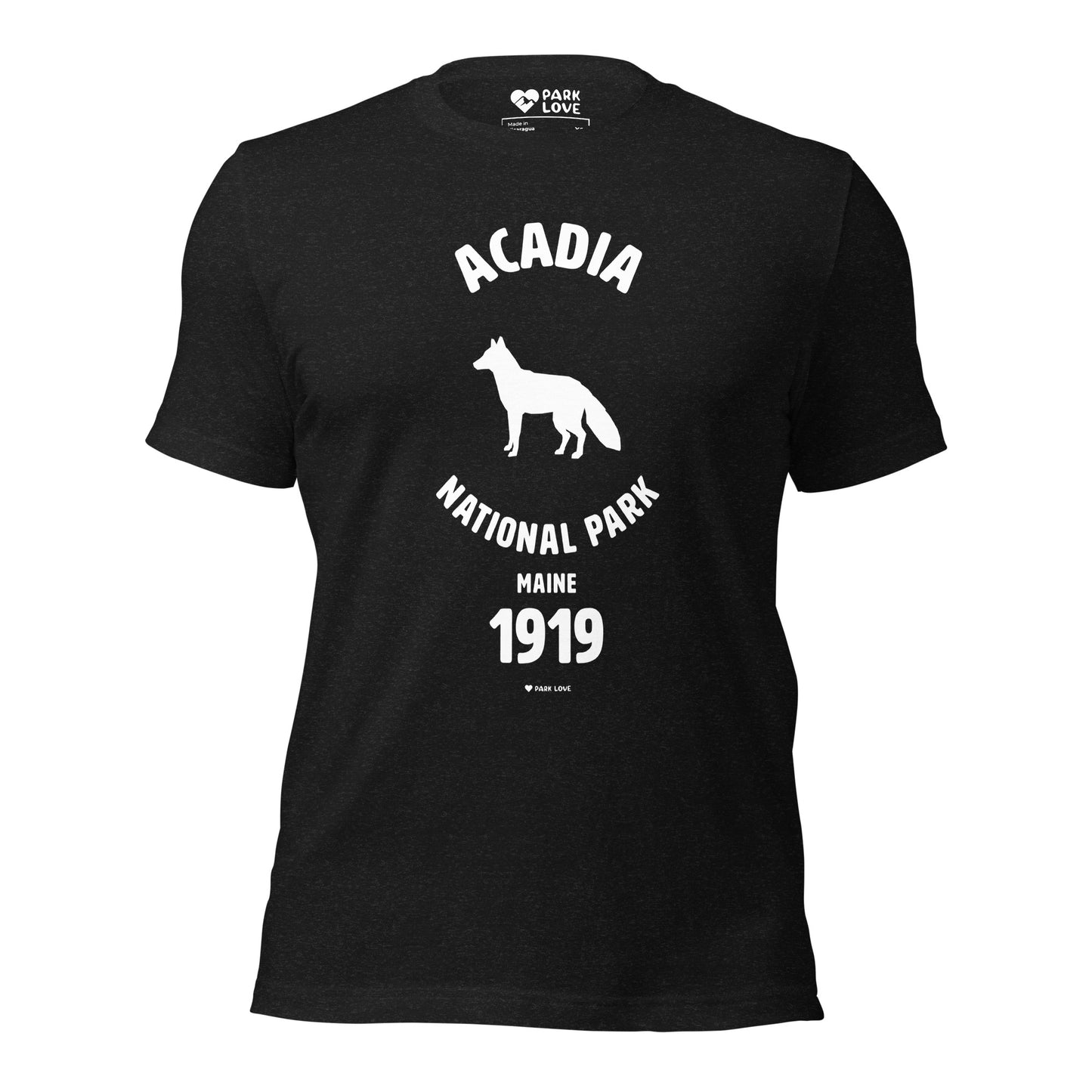 Acadia National Park Mascot Tee Shirt Black