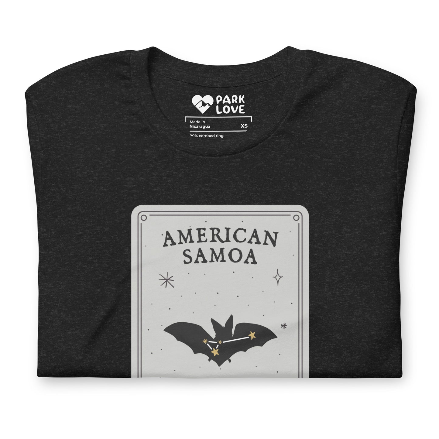 American Samoa National Park Constellation Tee Shirt Black Folded