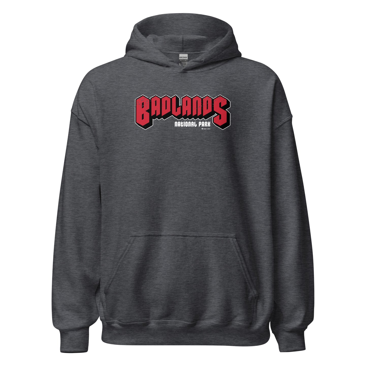 Badlands National Park Hoodie Gray Front