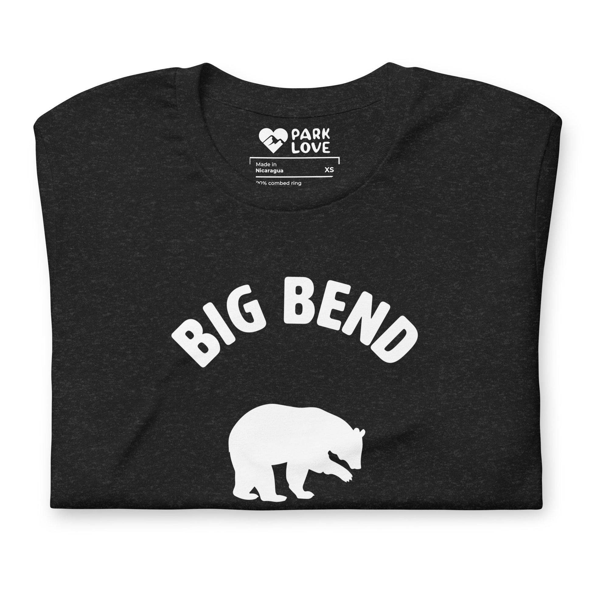 Big Bend National Park Mascot Tee Shirt Black Folded