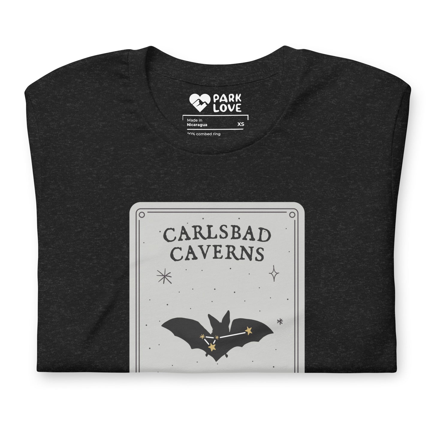 Carlsbad Caverns National Park Constellation Tee Shirt Black Folded