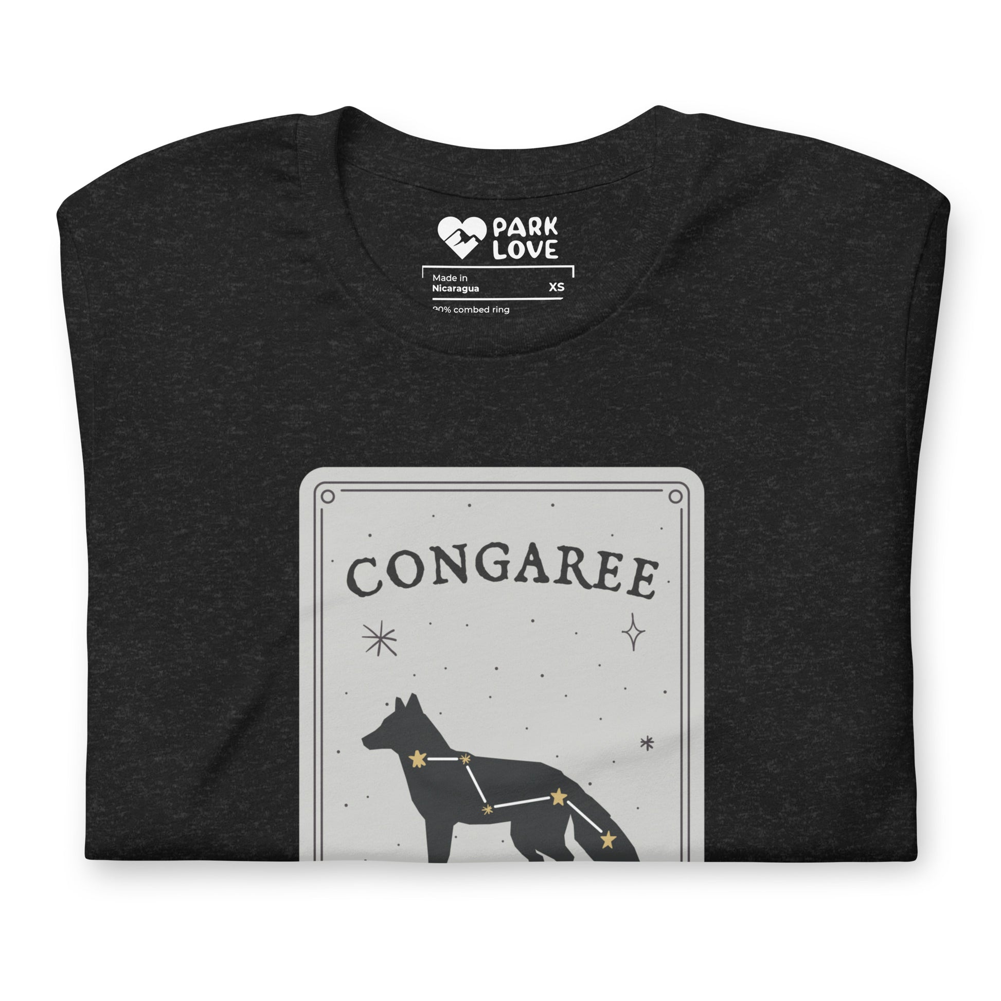 Congaree National Park Constellation Tee Shirt Black Folded