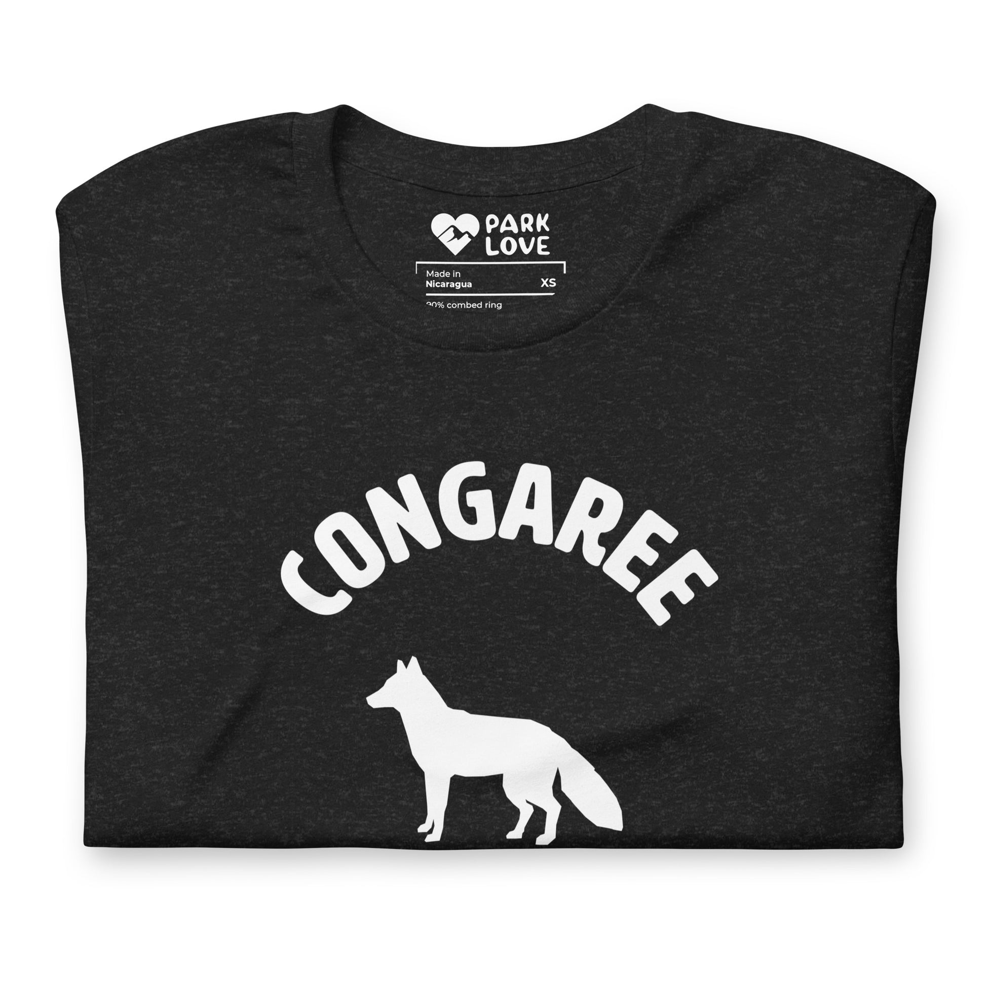 Congaree National Park Mascot Tee Shirt Black Folded