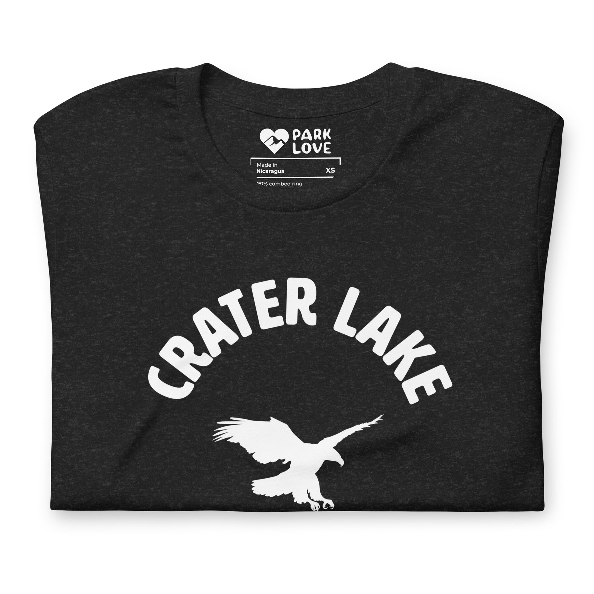 Crater Lake National Park Mascot Tee Shirt Black Folded