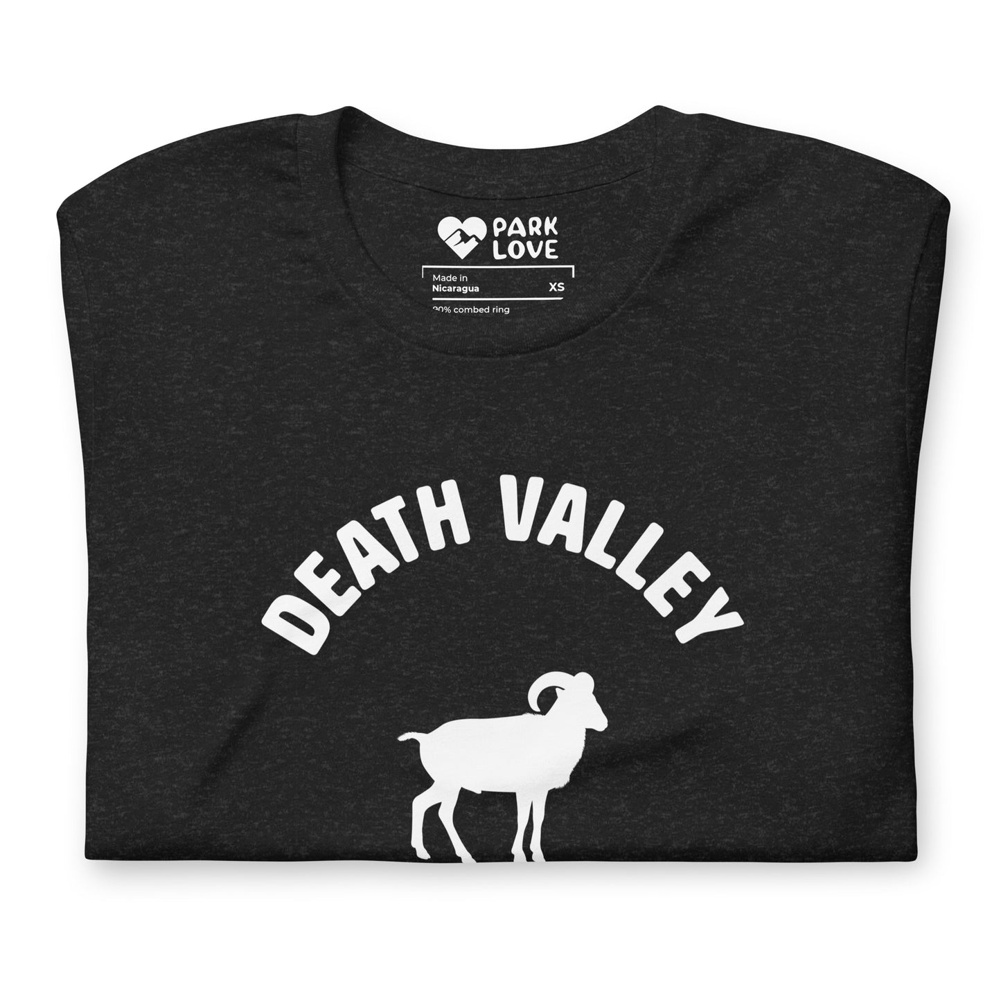 Death Valley National Park Mascot Tee Shirt Black Folded