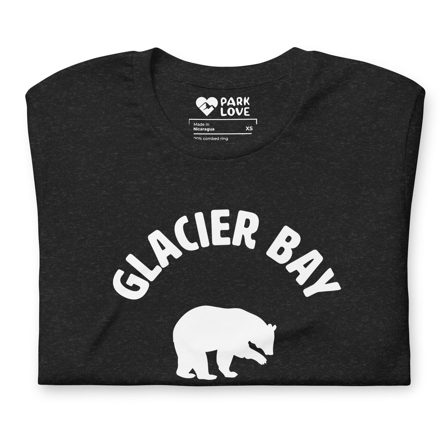 Glacier Bay National Park Mascot Tee Shirt Black Folded