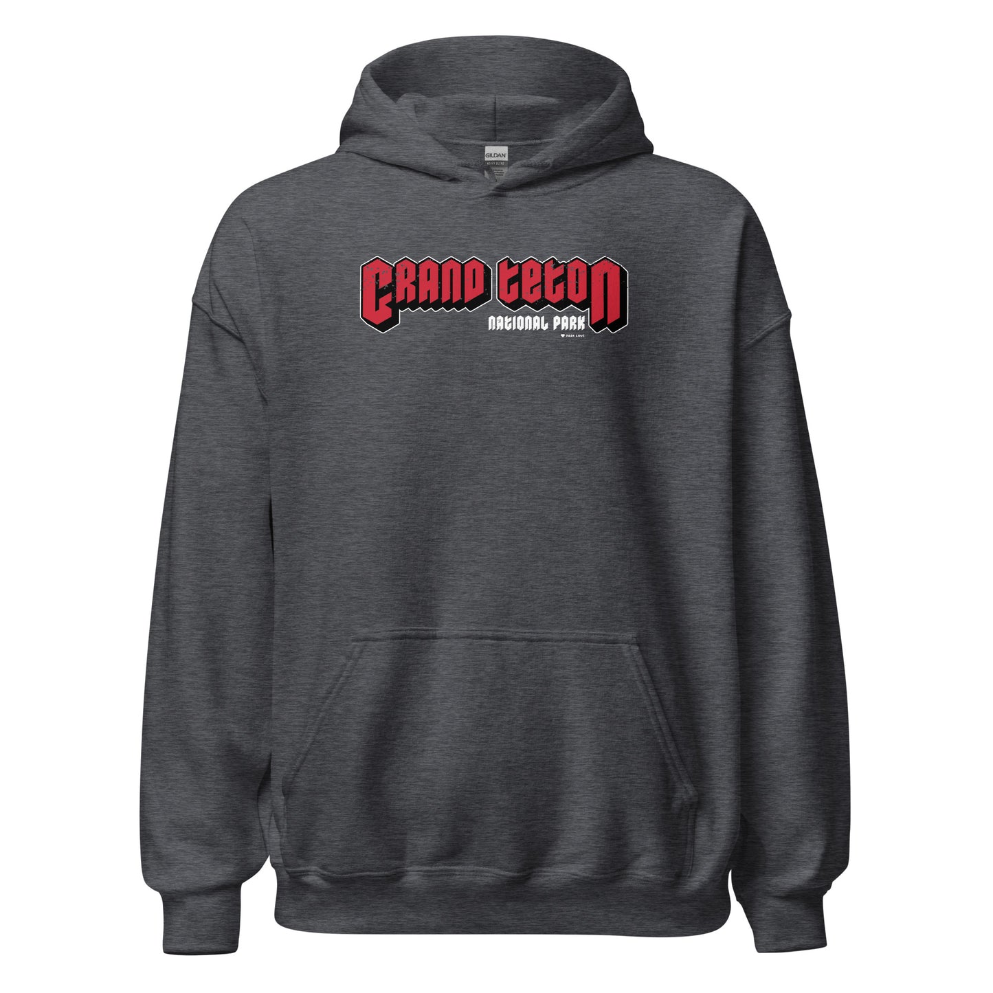 Grand Teton National Park Hoodie Gray Front