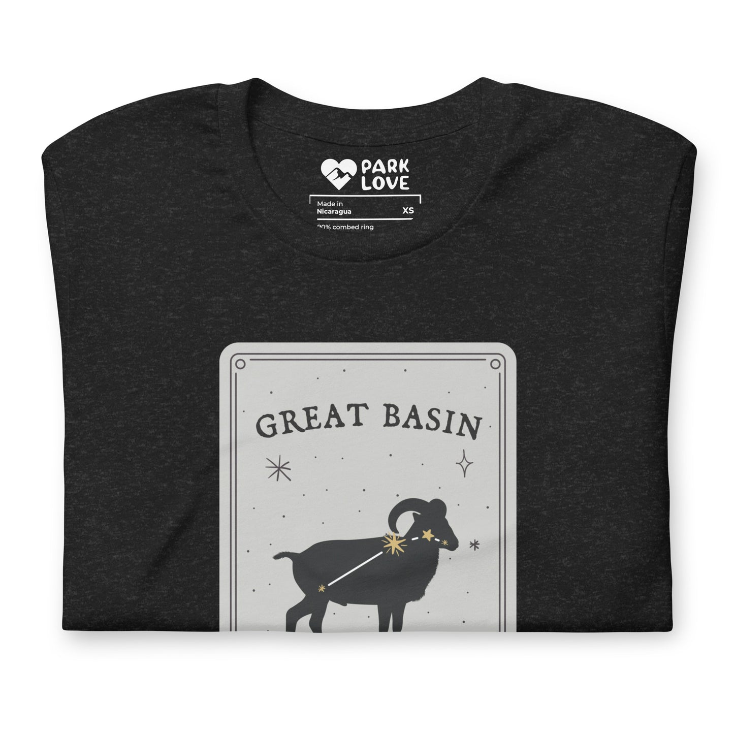 Great Basin National Park Constellation Tee Shirt Black Folded