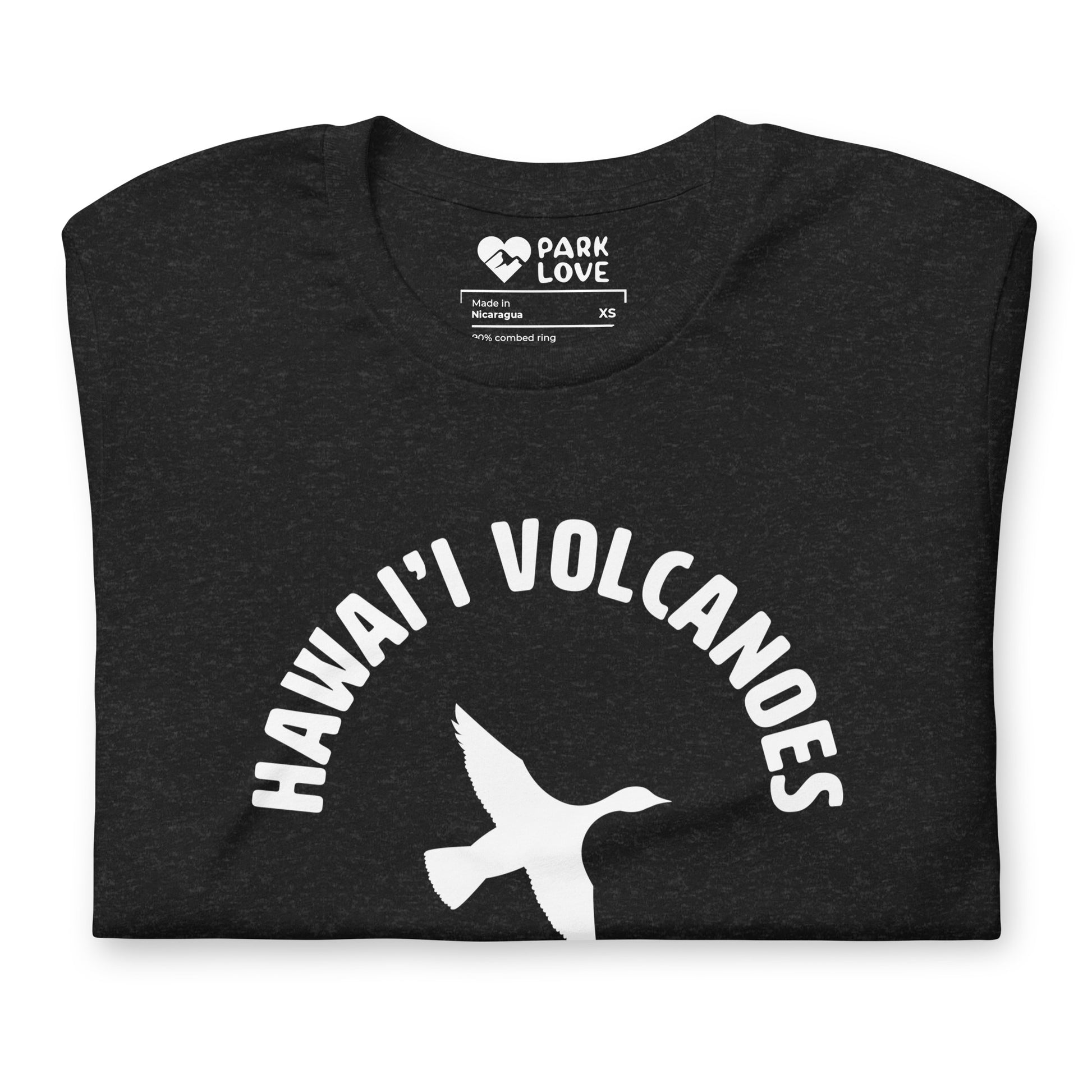 Hawaii Volcanoes National Park Mascot Tee Shirt Black Folded