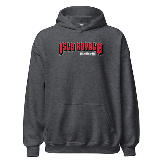 Isle Royale National Park Hoodie Gray Front