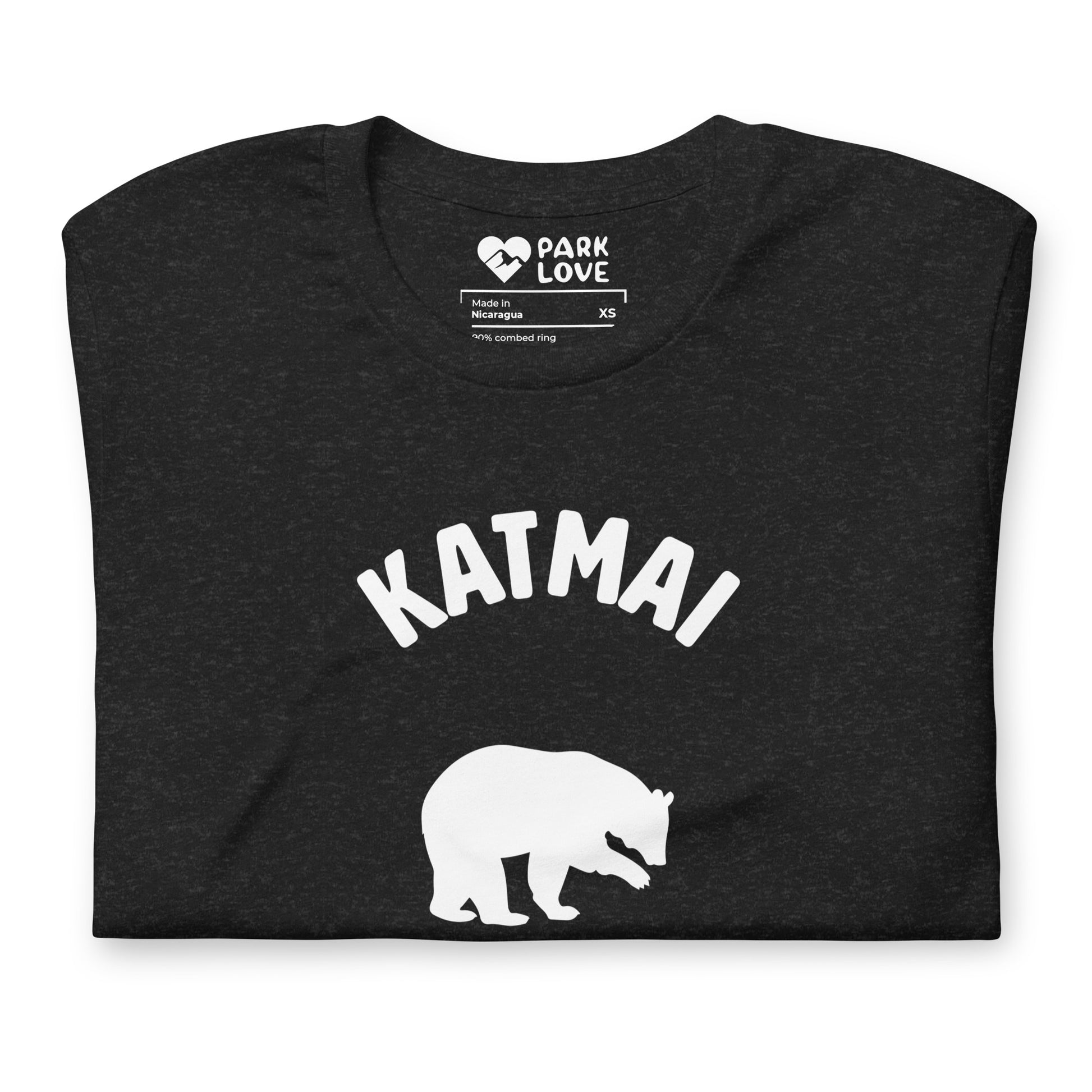 Katmai National Park Mascot Tee Shirt Black Folded