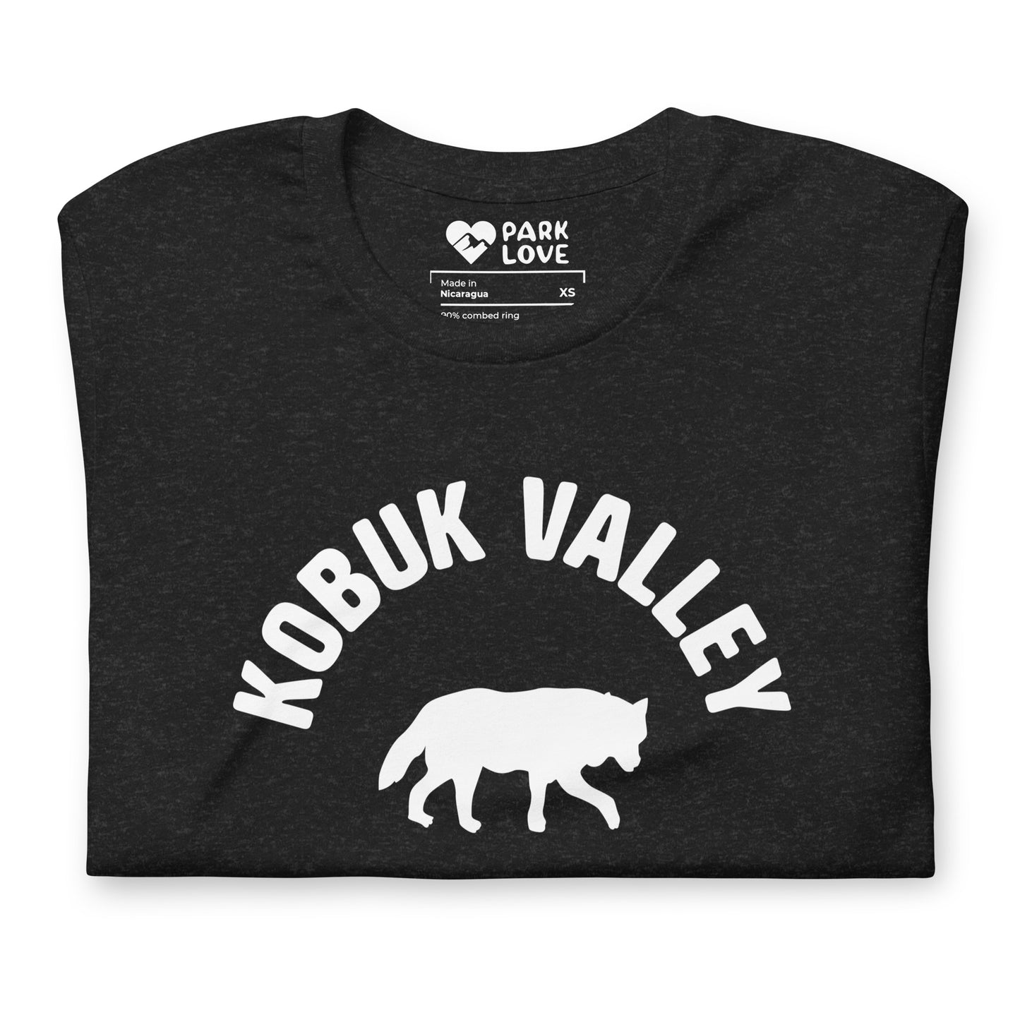 Kobuk Valley National Park Mascot Tee Shirt Black Folded