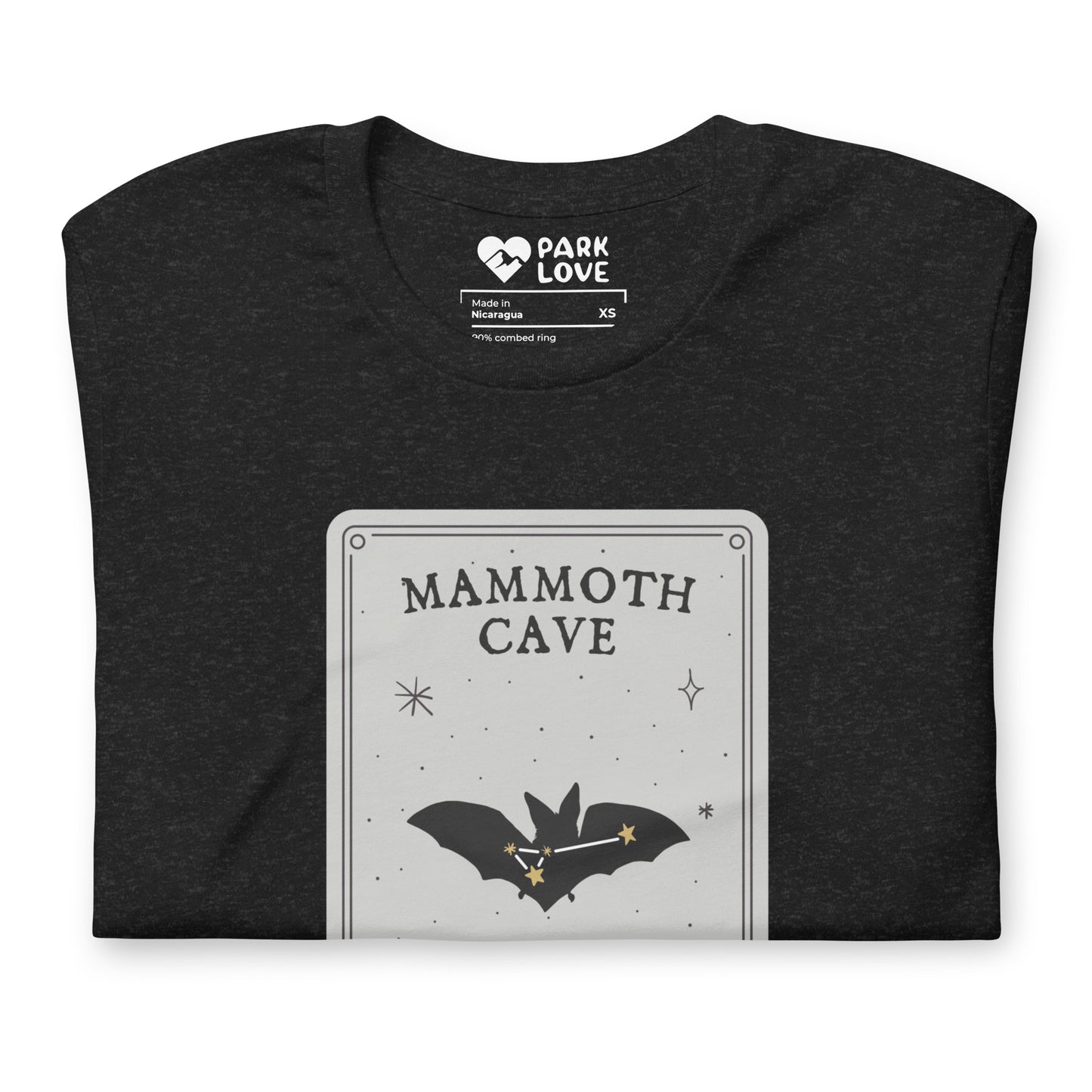 Mammoth Cave National Park Constellation Tee Shirt Black Folded