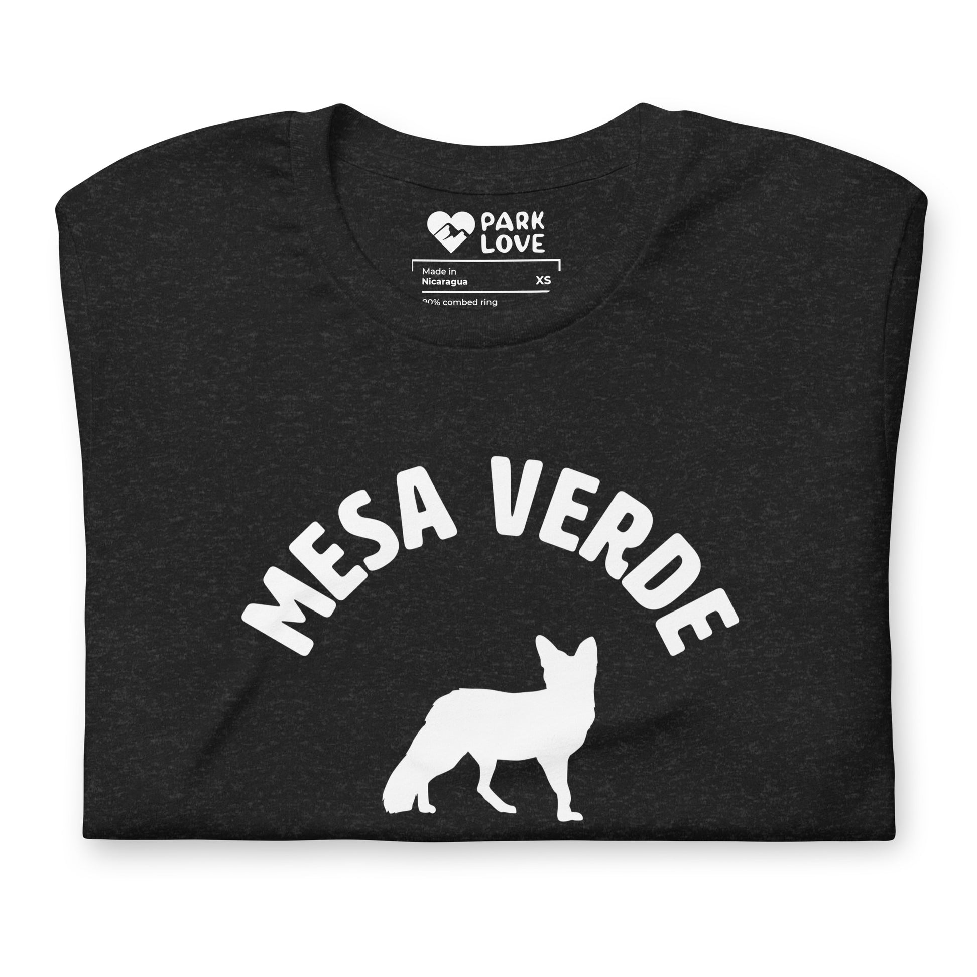 Mesa Verde National Park Mascot Tee Shirt Black Folded