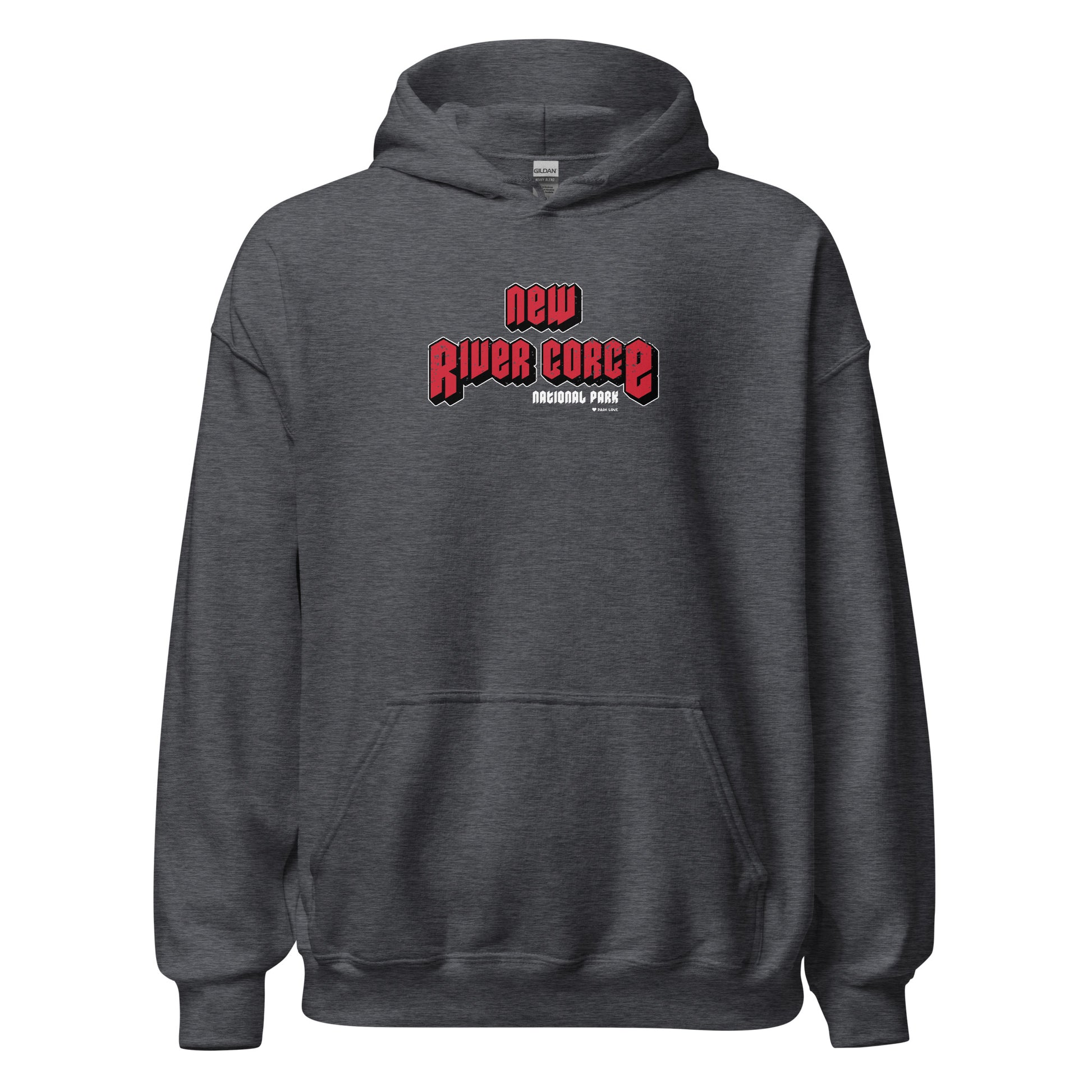 New River Gorge National Park Hoodie Gray Front