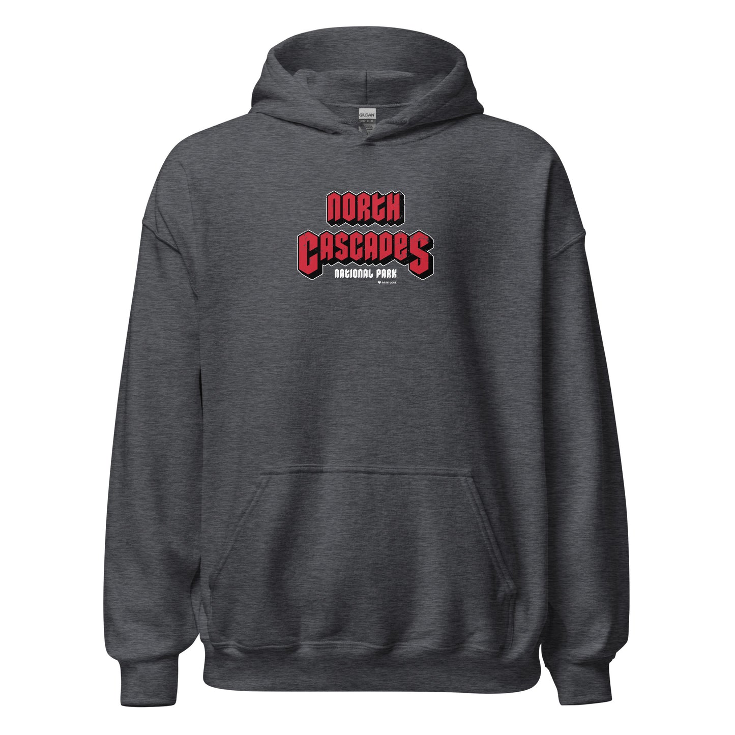 North Cascades National Park Hoodie Gray Front