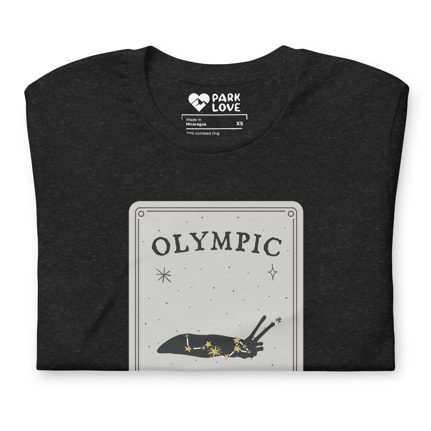 Olympic National Park Constellation Tee Shirt Black Folded