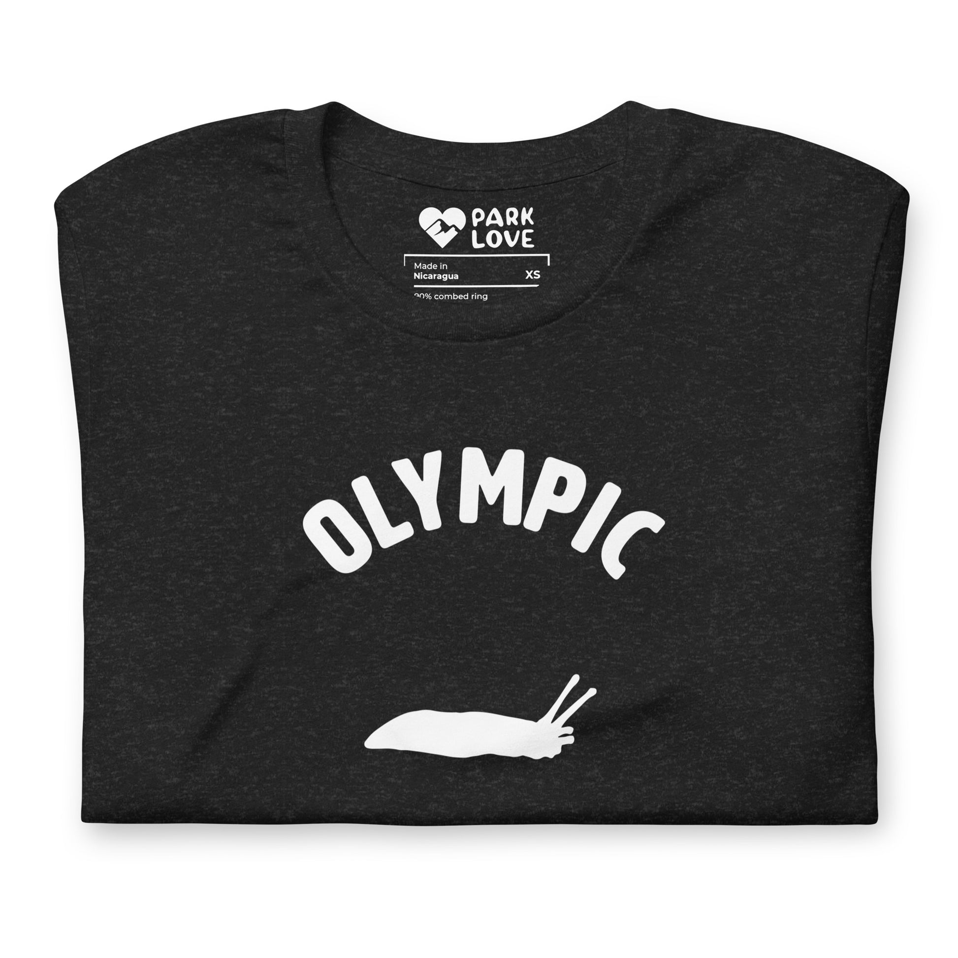 Olympic National Park Mascot Tee Shirt Black Folded