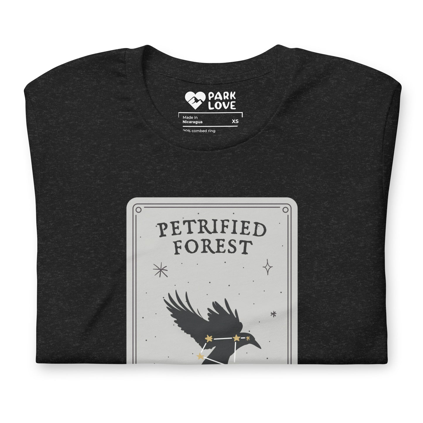 Petrified Forest National Park Constellation Tee Shirt Black Folded