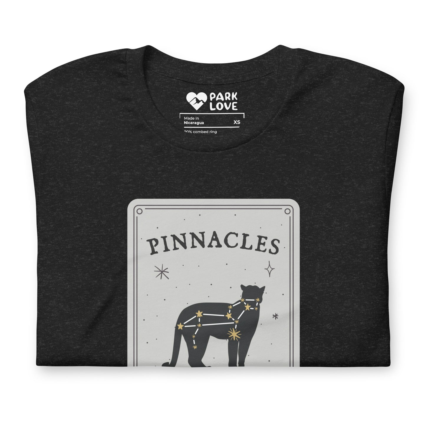 Pinnacles National Park Constellation Tee Shirt Black Folded