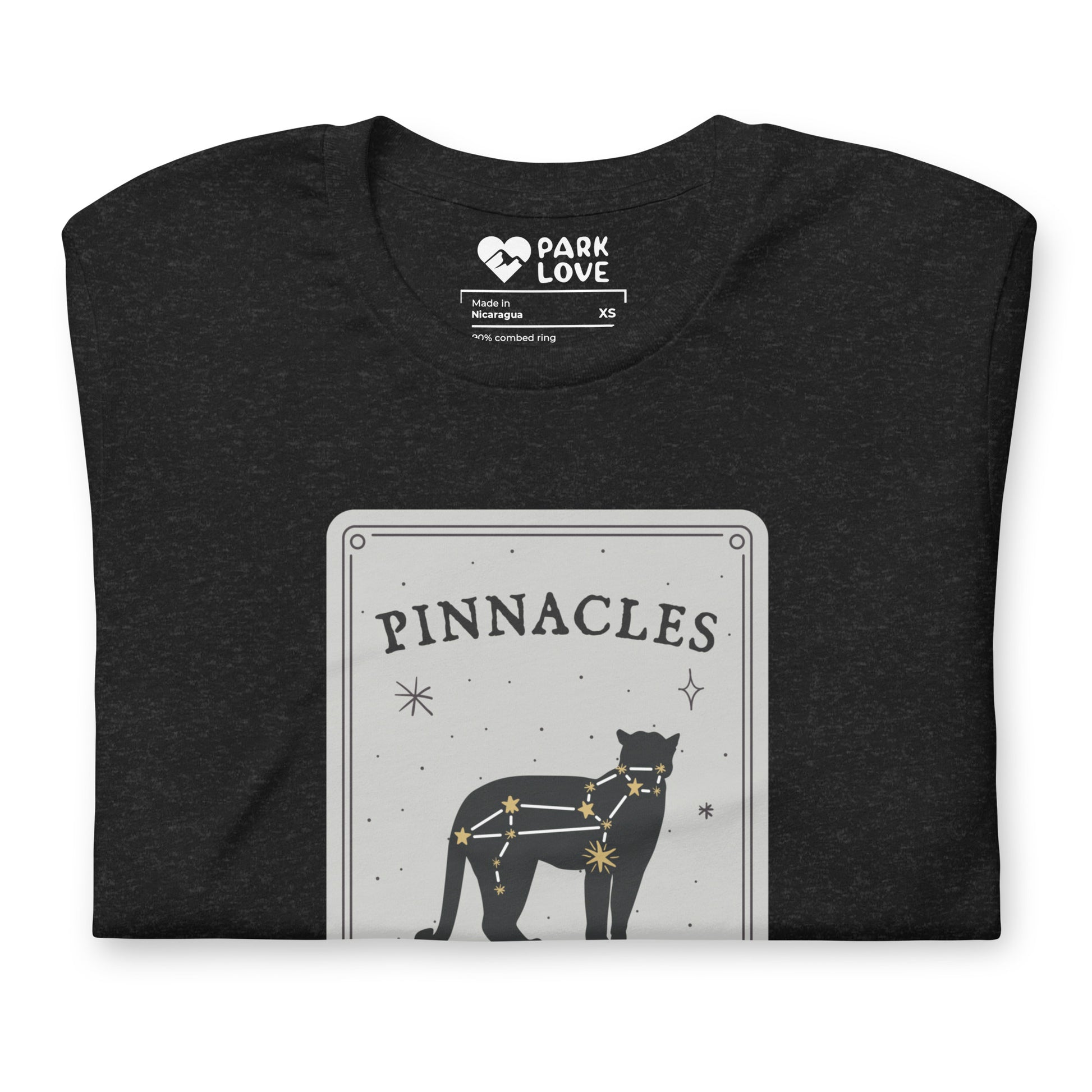 Pinnacles National Park Constellation Tee Shirt Black Folded