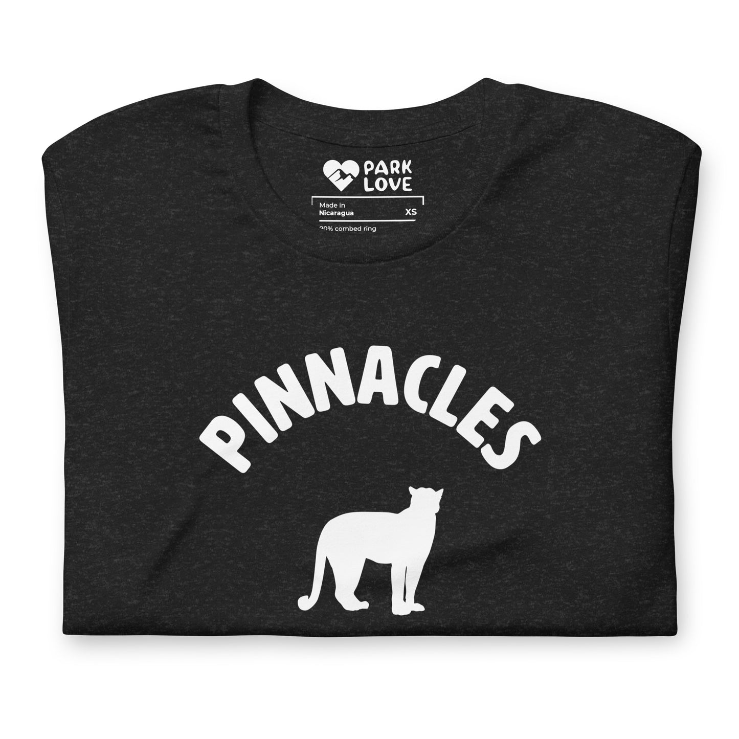 Pinnacles National Park Mascot Tee Shirt Black Folded