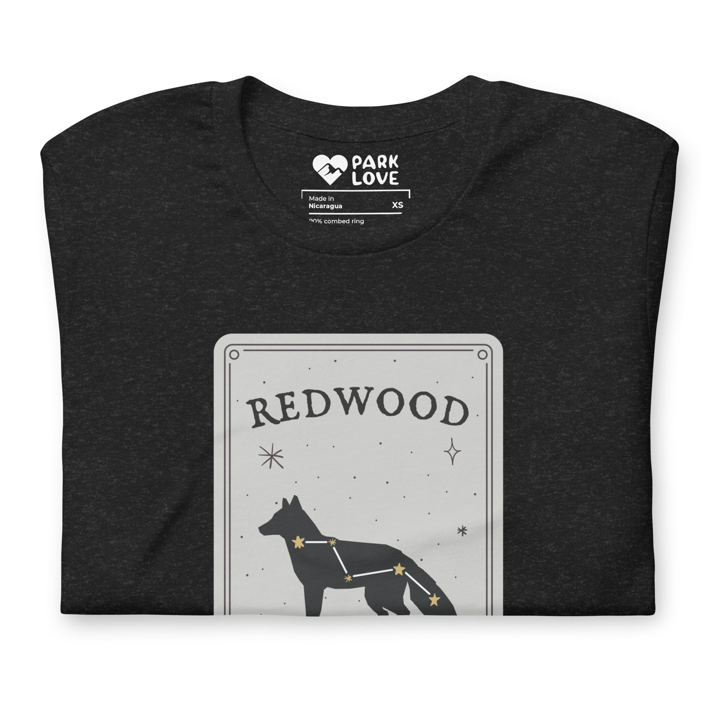 Redwood National Park Constellation Tee Shirt Black Folded