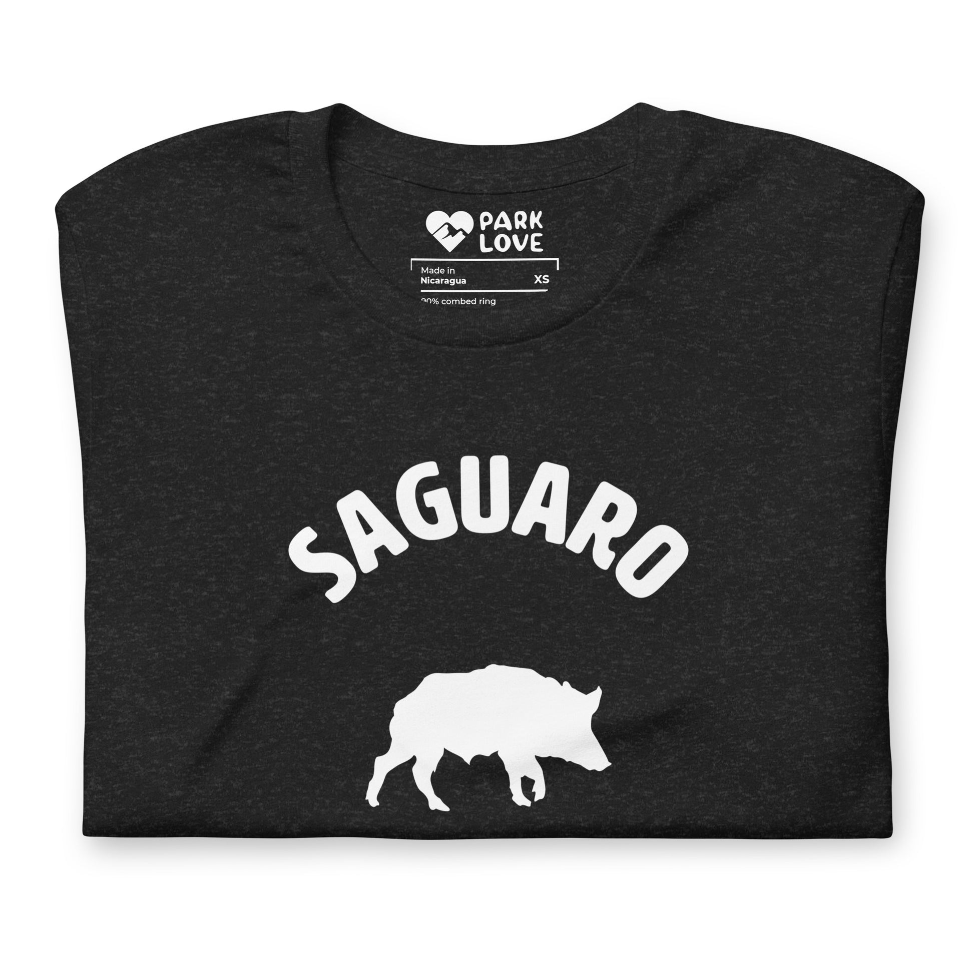 Saguaro National Park Mascot Tee Shirt Black Folded