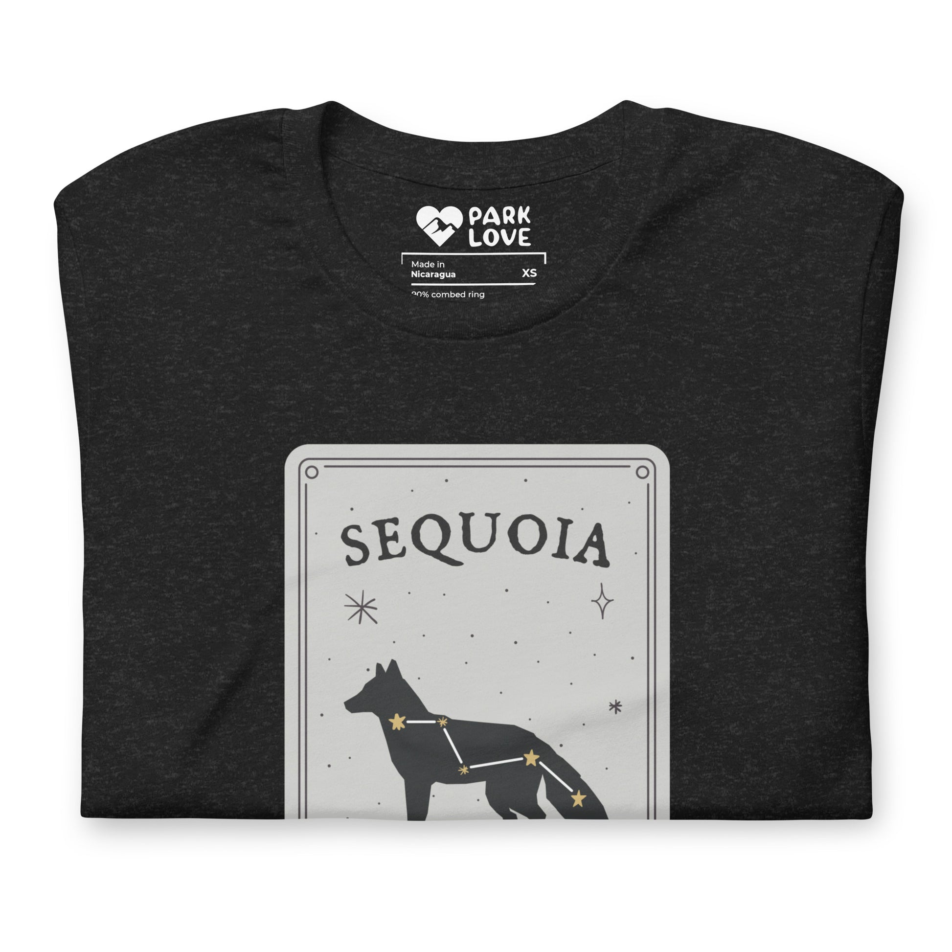 Sequoia National Park Constellation Tee Shirt Black Folded