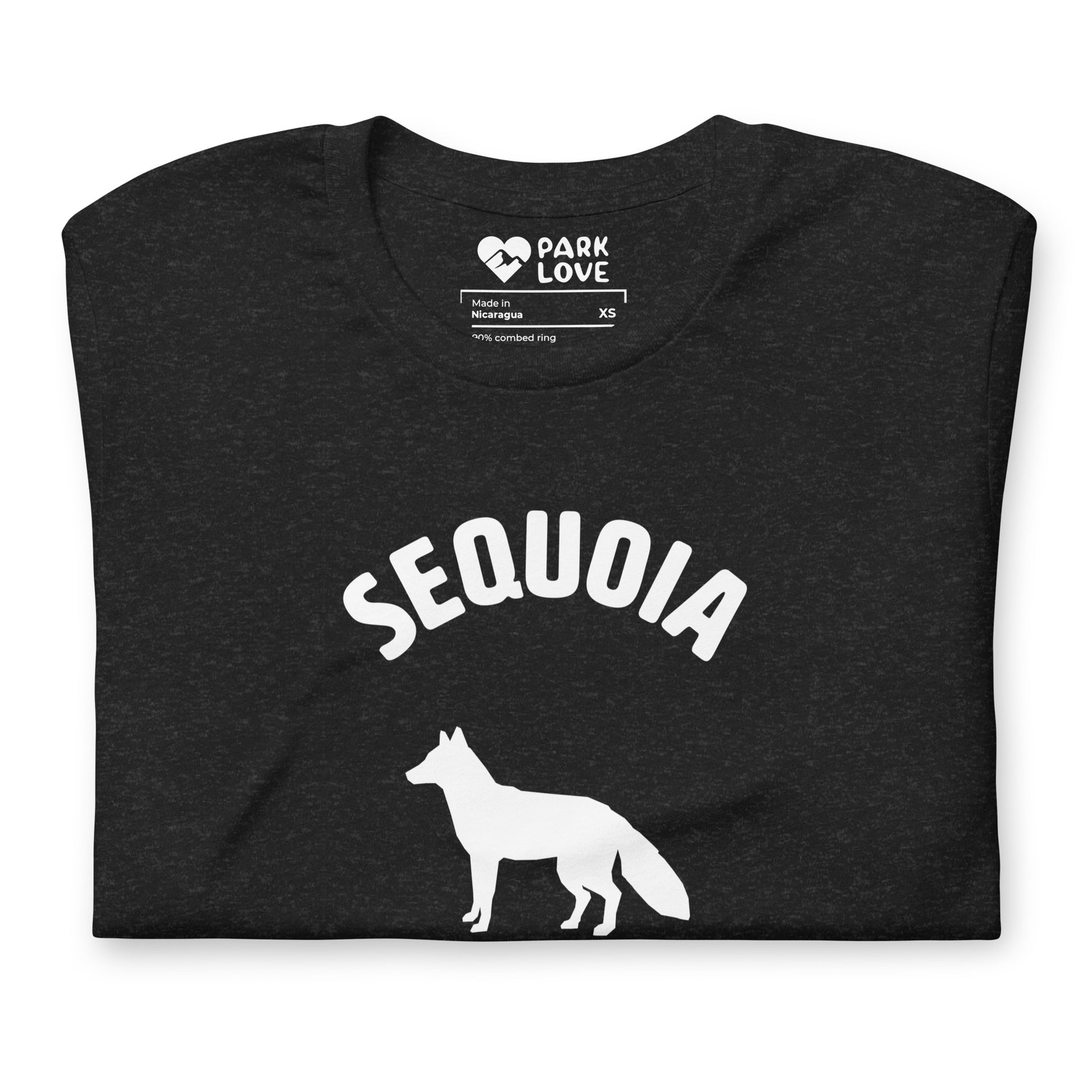 Sequoia National Park Mascot Tee Shirt Black Folded