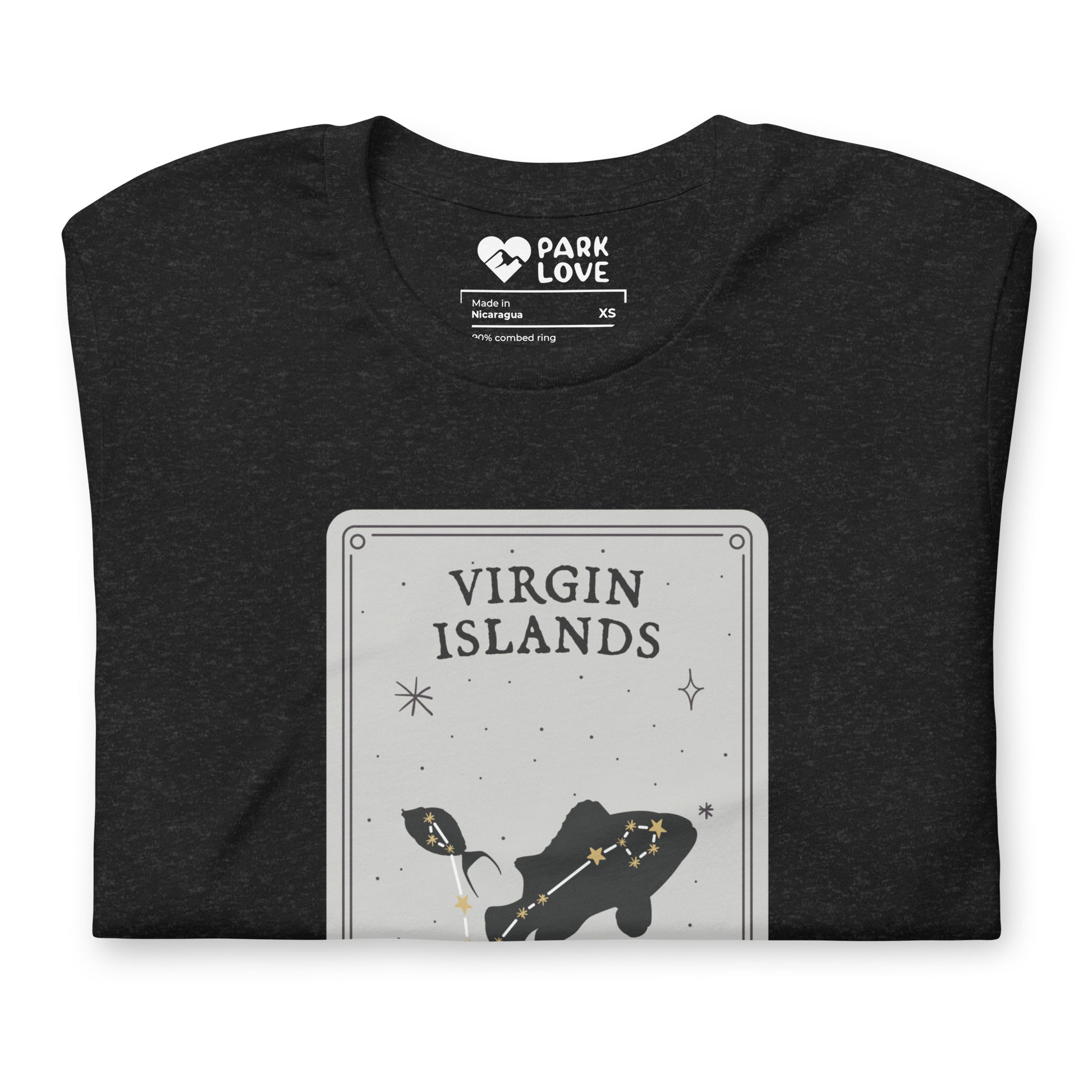 Virgin Islands National Park Constellation Tee Shirt Black Folded