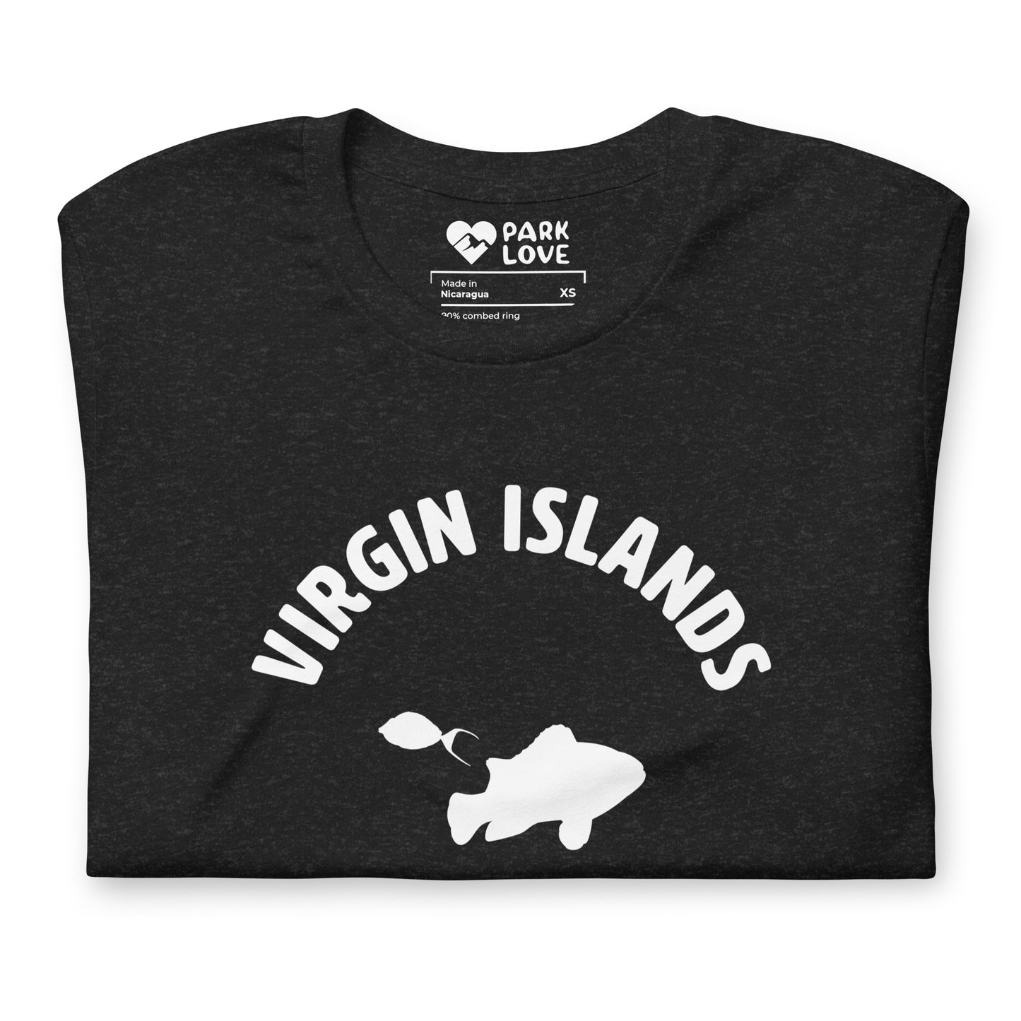 Virgin Islands National Park Mascot Tee Shirt Black Folded