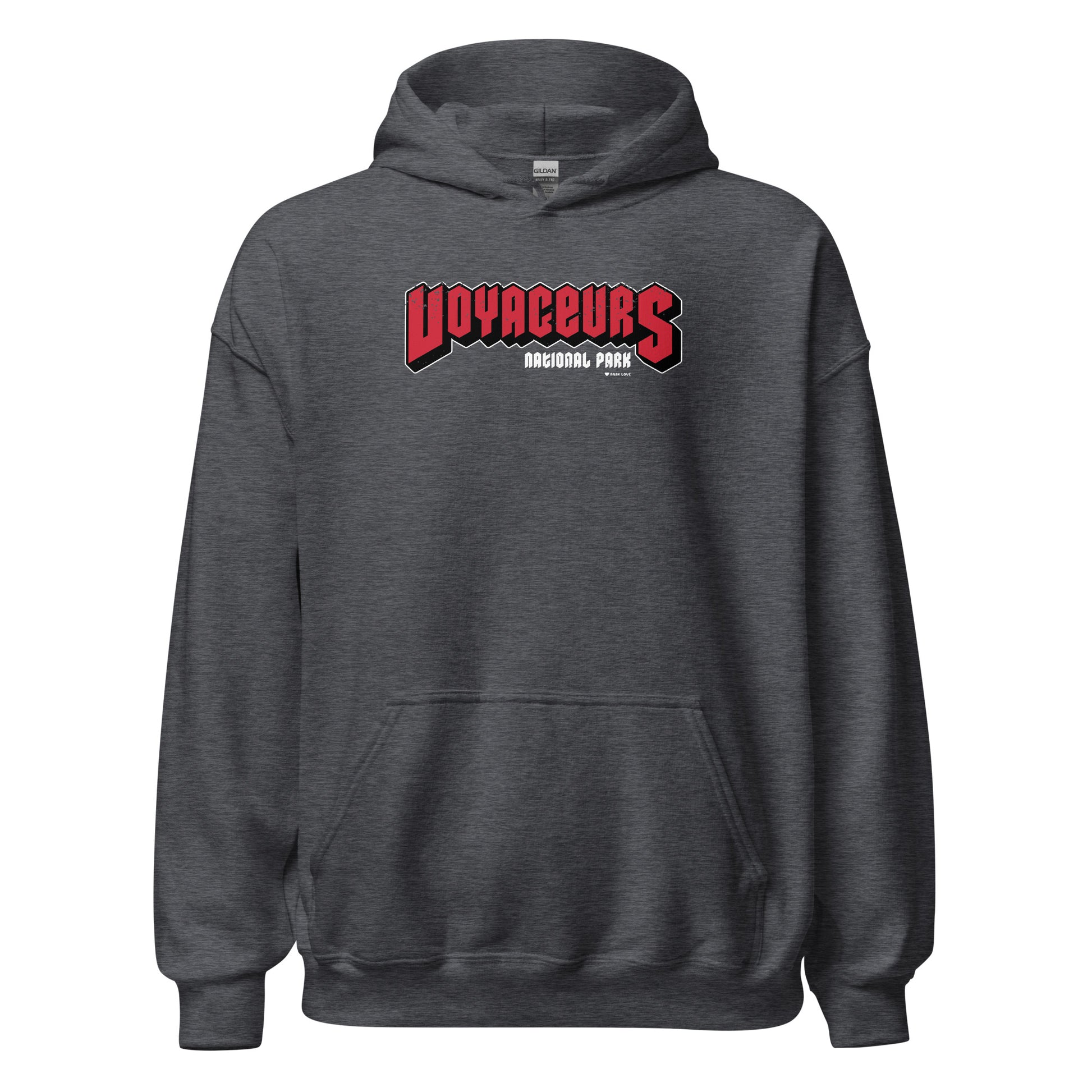 Voyageurs National Park Hoodie Gray Front