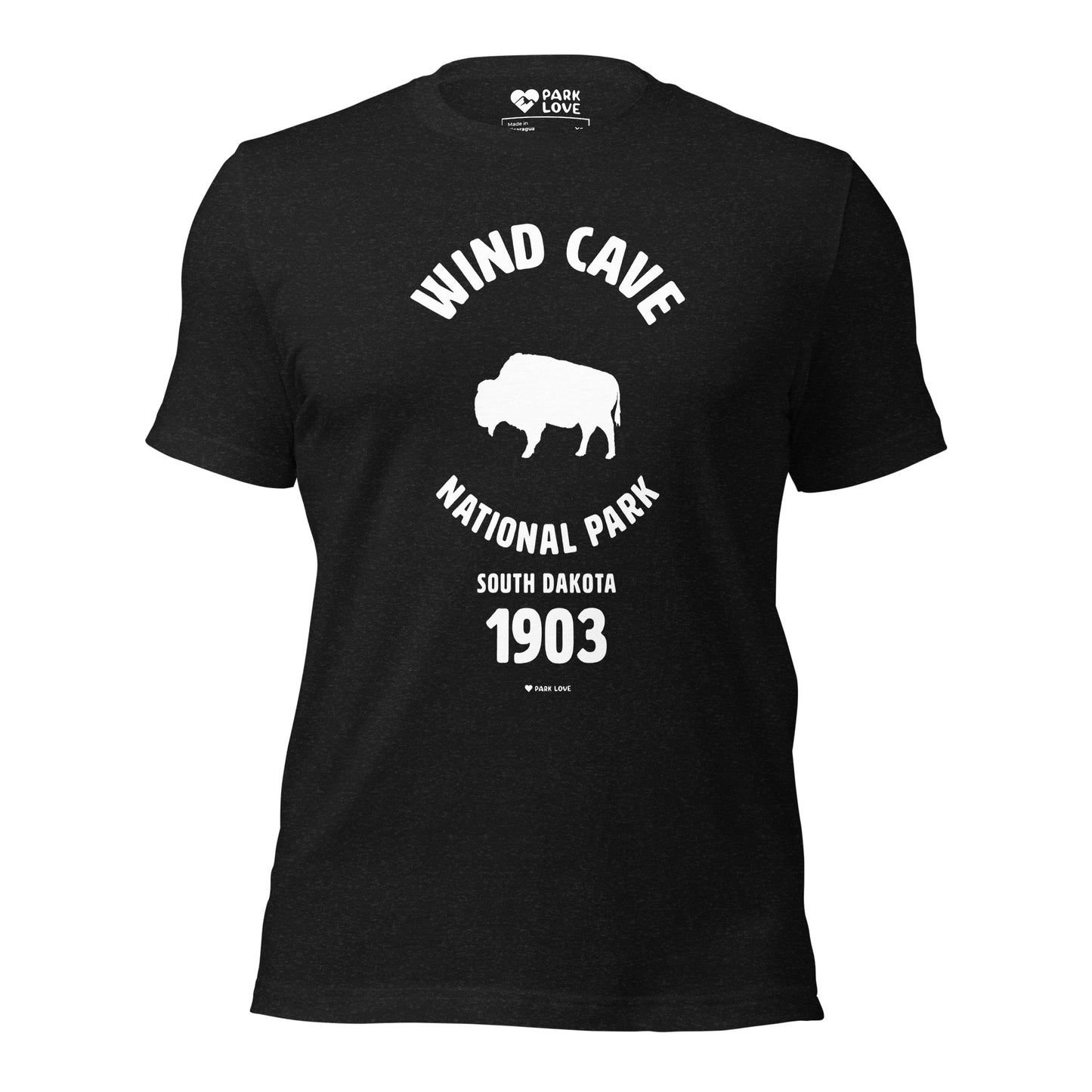 Wind Cave National Park Mascot Tee Shirt Black