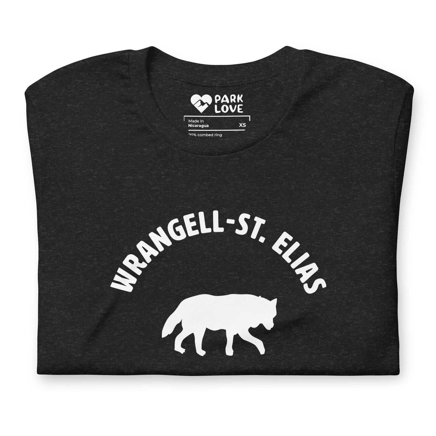 Wrangell St Elias National Park Mascot Tee Shirt Black Folded