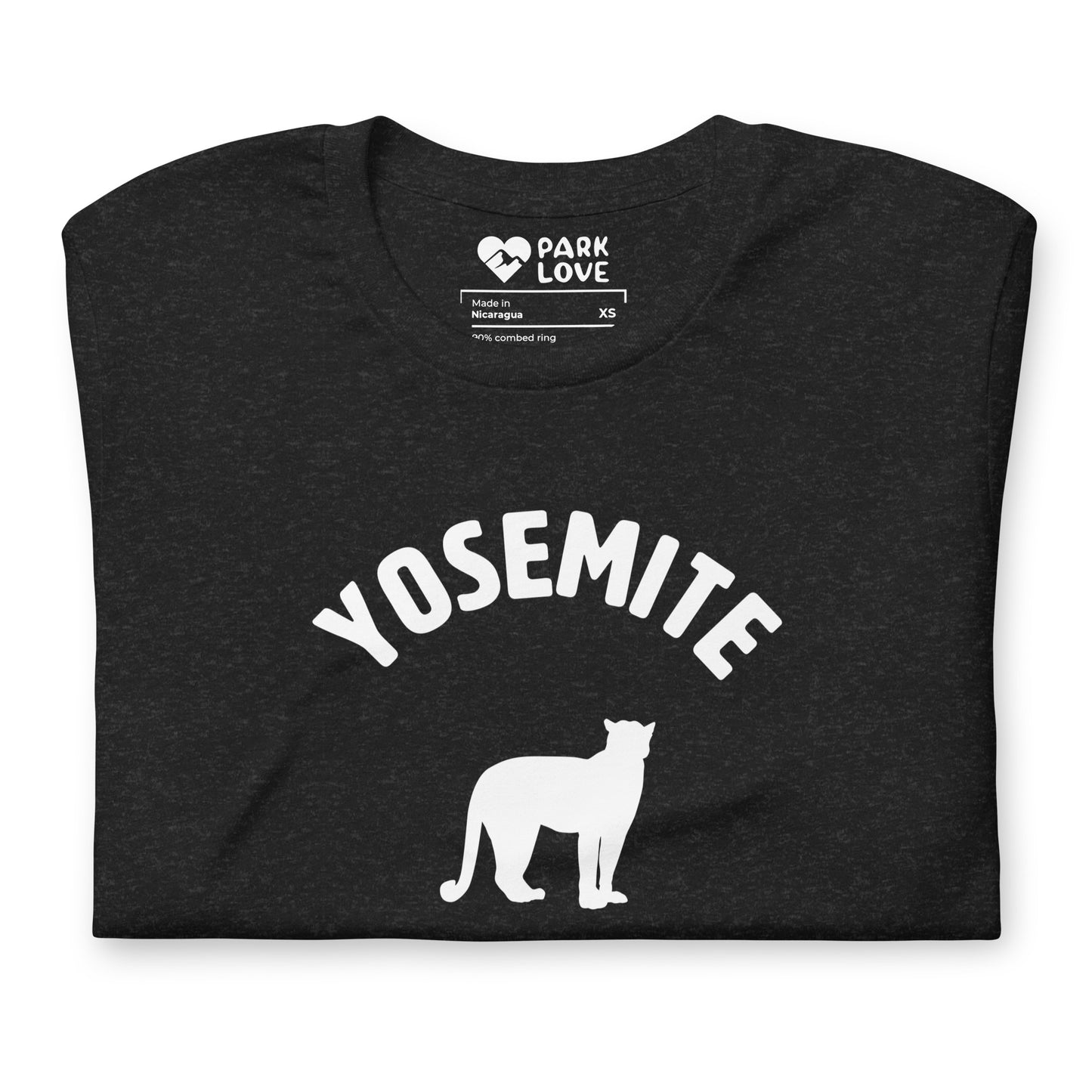 Yosemite National Park Mascot Tee Shirt Black Folded